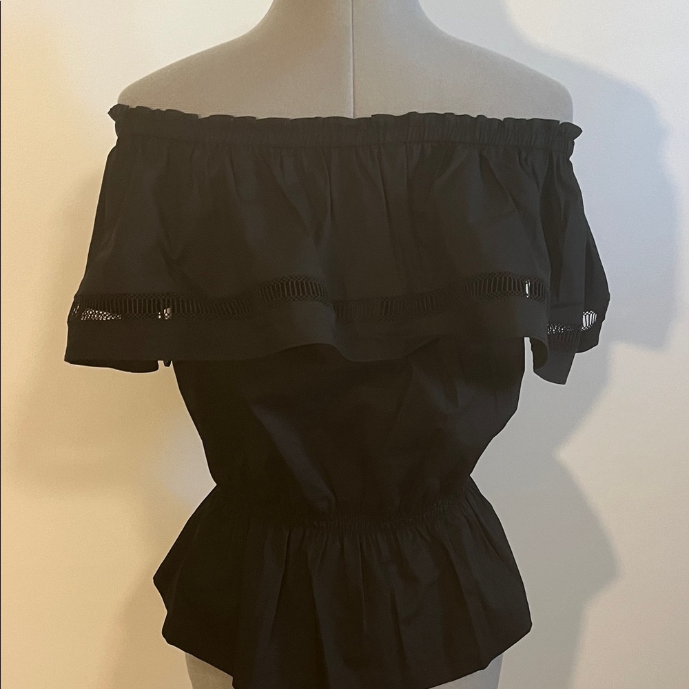 Donna Karan Black Ruffled Blouse - Picture 5 of 5